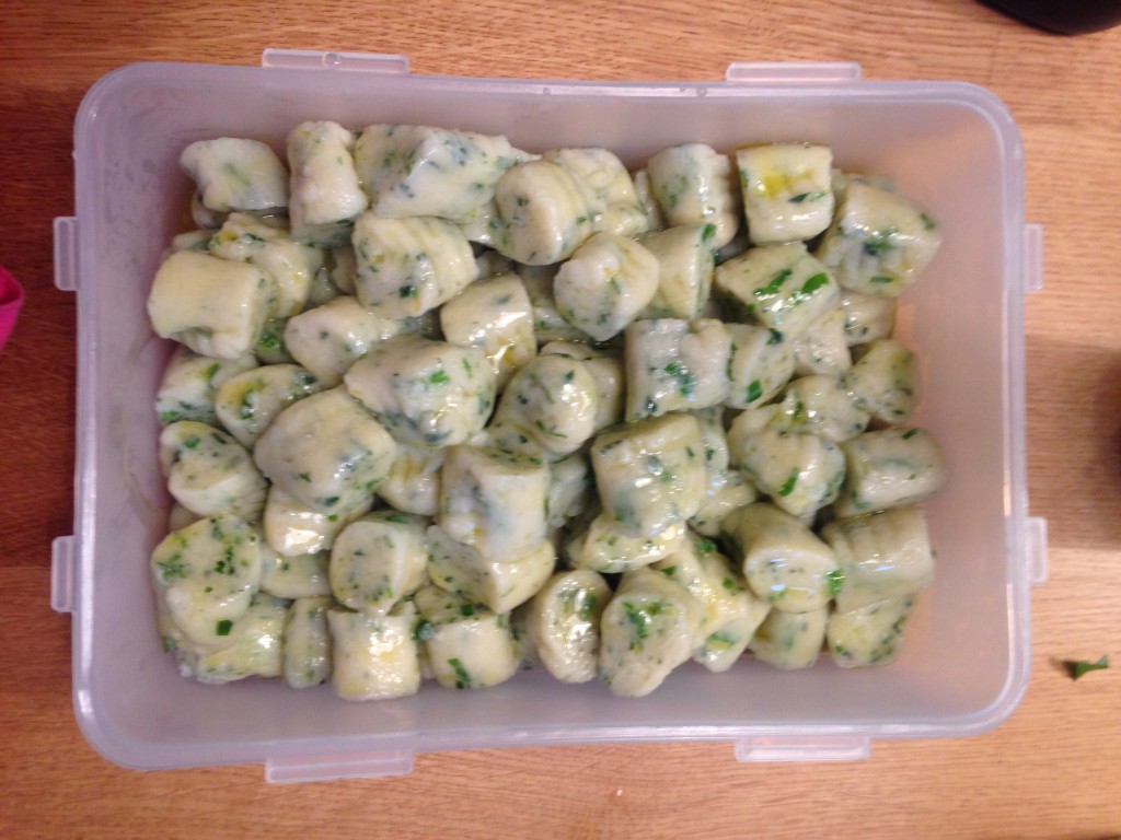 image of gnocchi ready to be stored