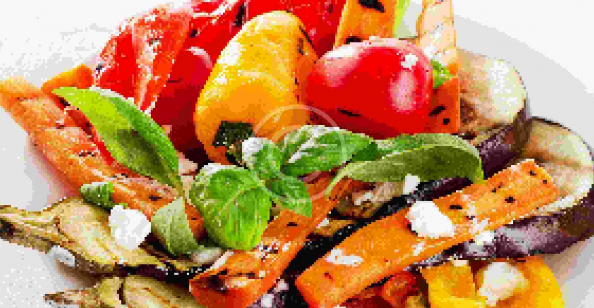 Veggies with feta